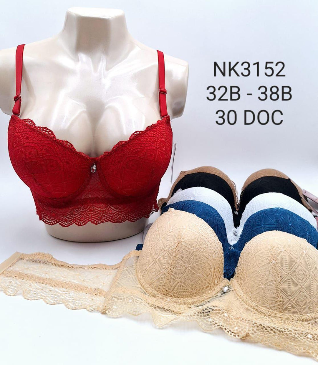 BRASIER DOLCE BELLA /D ENCAJE 5 GANCHOS