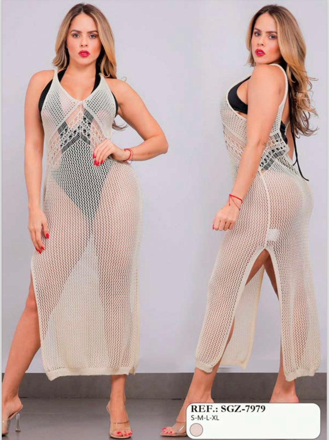 Pareo estilo vestido largo para noche