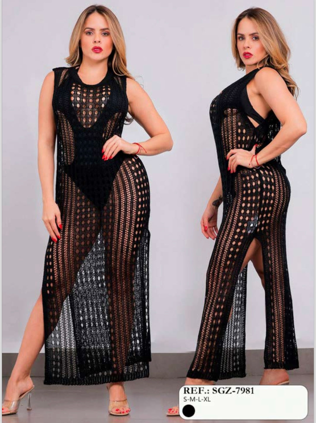 Pareo estilo vestido largo sin mangas