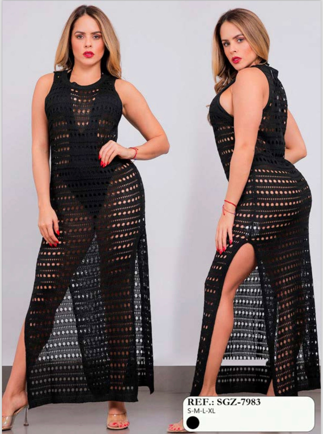 Pareo estilo vestido largo sin mangas