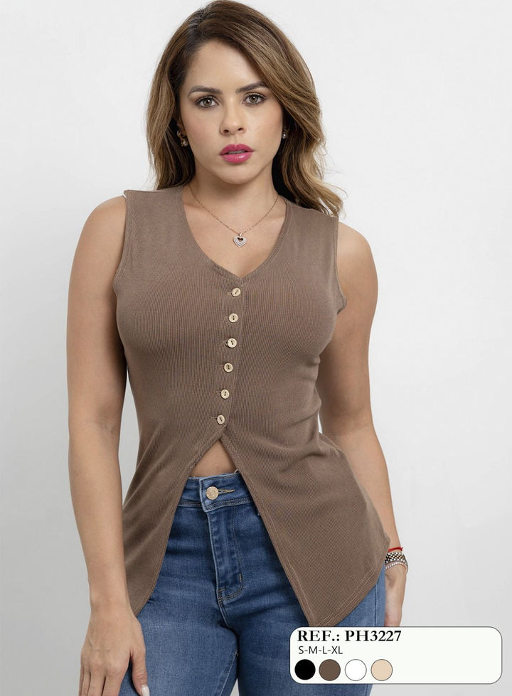 BLUSA LOVE COUTURE C/BOTONES P/MUJER