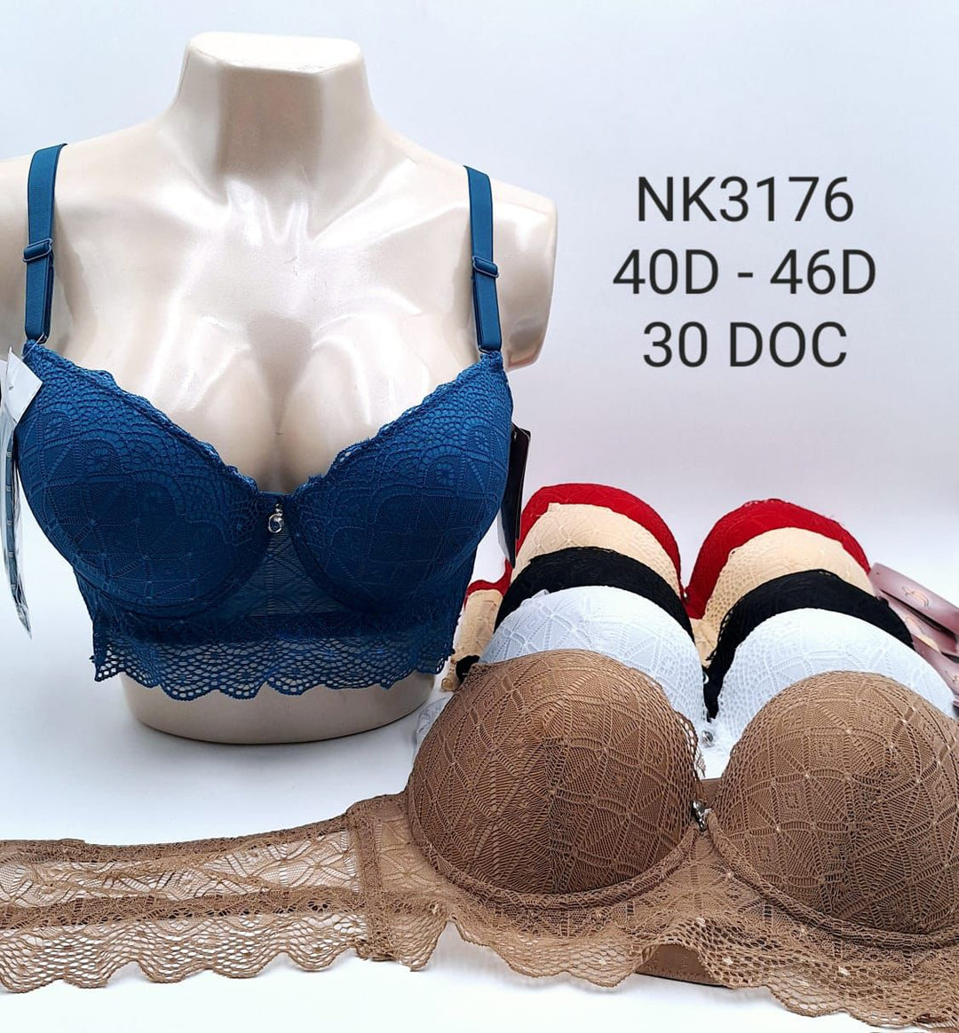 Brasier Dolce Bella P/Dama con Encaje 6 Ganchos