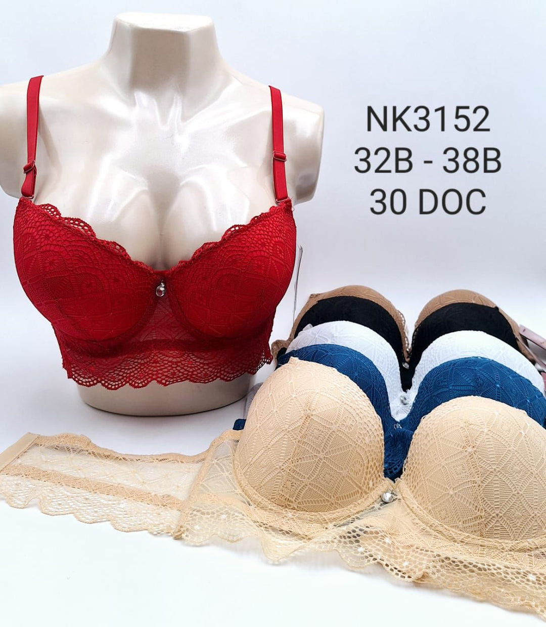 Brasier Dolce Bella P/Dama con Encaje 5 Ganchos