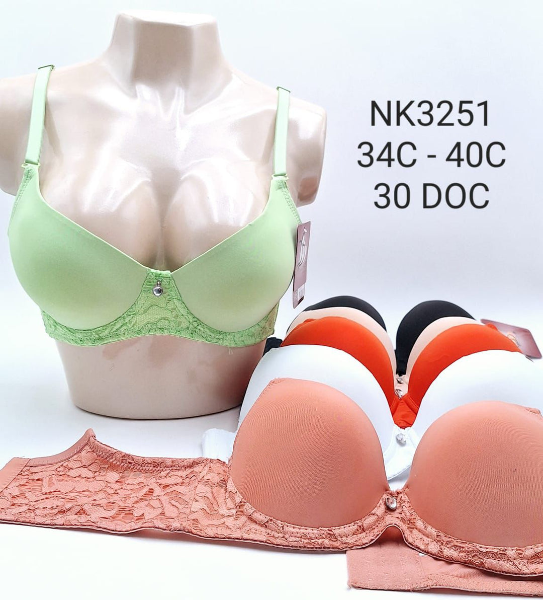 Brasier Dolce Bella P/Dama con Encaje 5 Ganchos