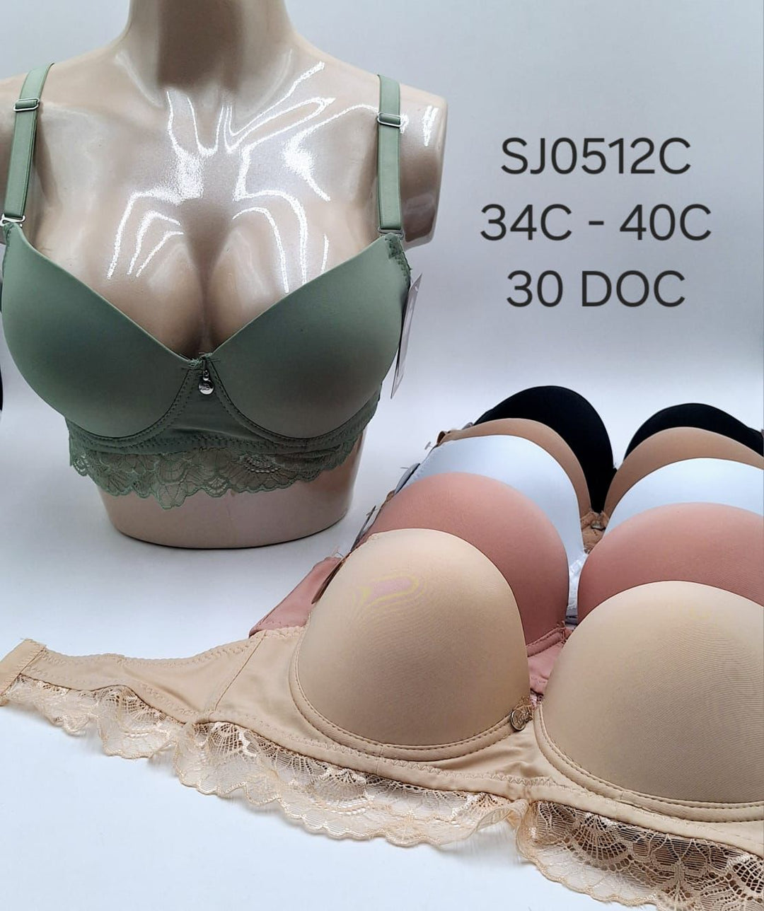 Brasier Dolce Bella/C Ancho 3 Ganchos P/Dama