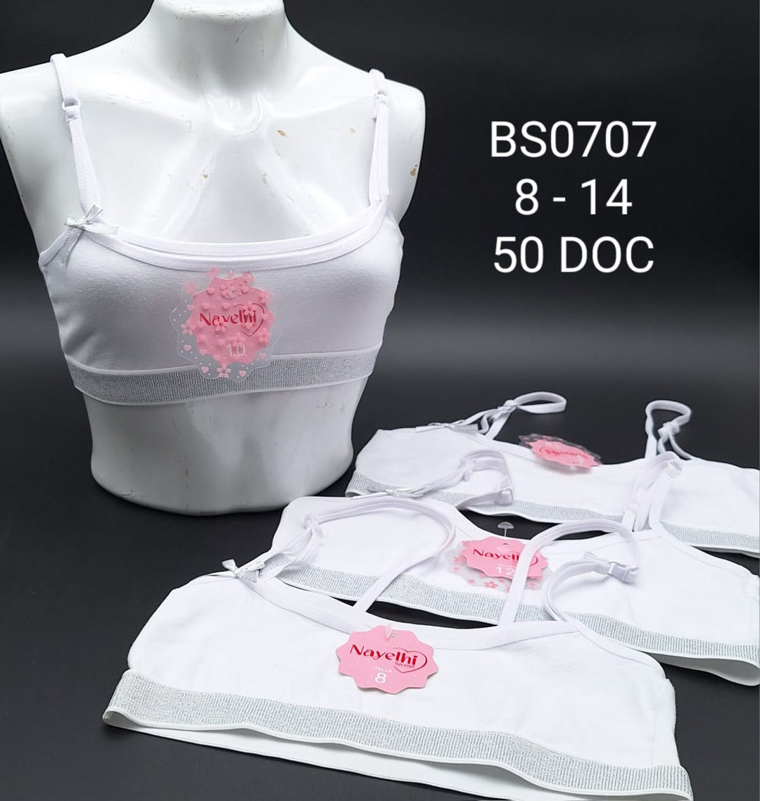 Top/Brasier Nayelhi Escolar Blanco P/Niñas