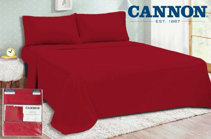 SET DE SABANA CANNON ROJO TWIN