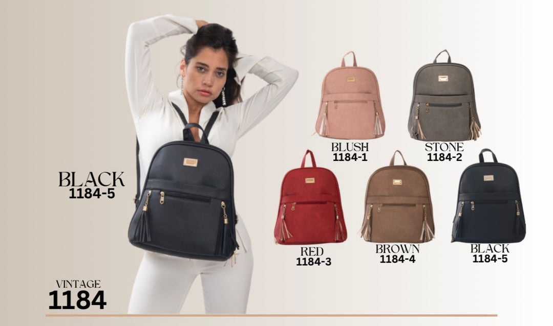MOCHILA FAUX LEATHER CLASSY BACKPACK