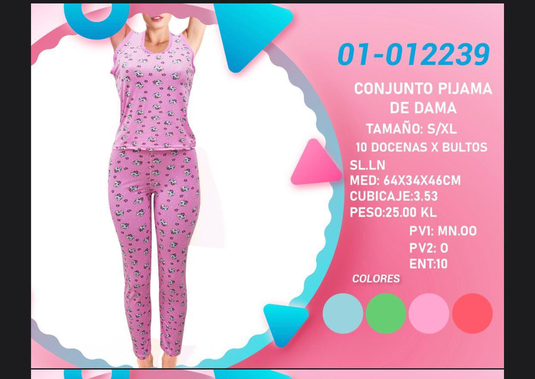 PIJAMA LARGA P/DAMA