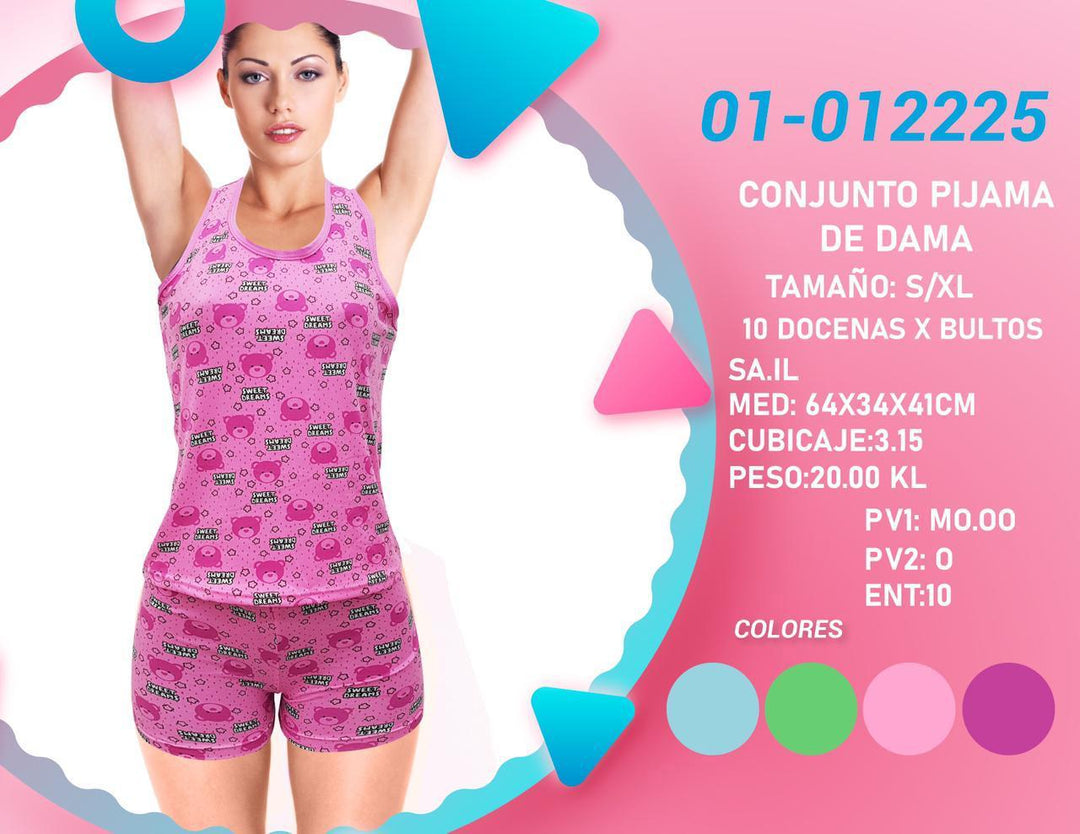 PIJAMA CORTA P/DAMA
