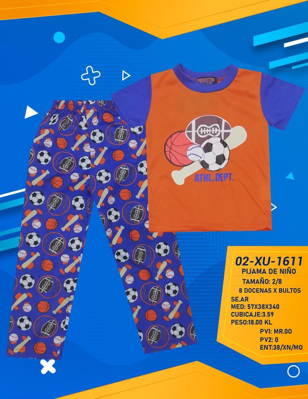 PIJAMA PERIQUITO P/NIÑOS