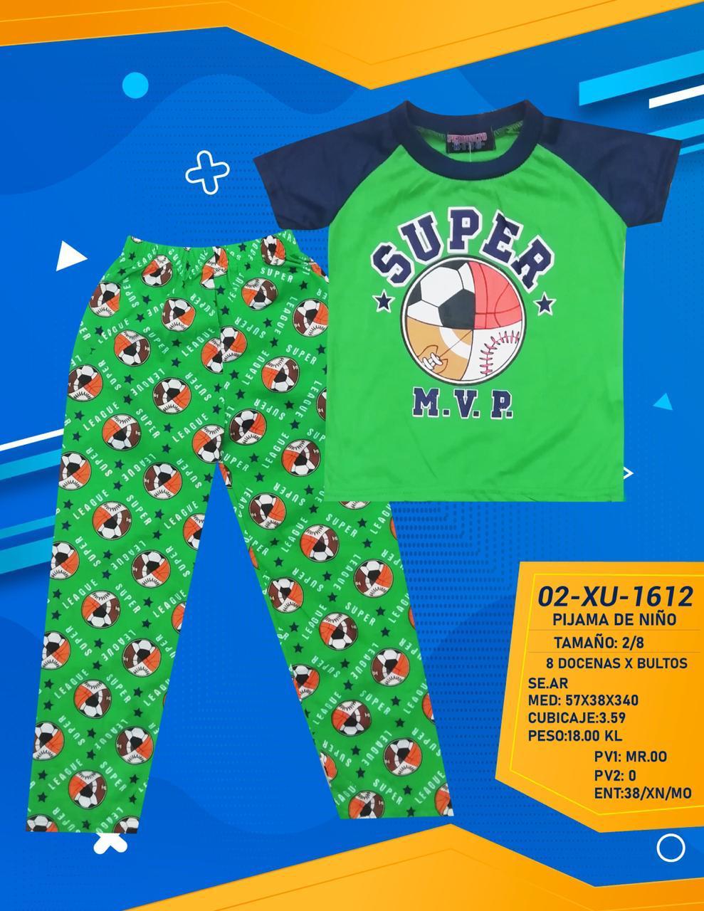 PIJAMA PERIQUITO P/NIÑOS