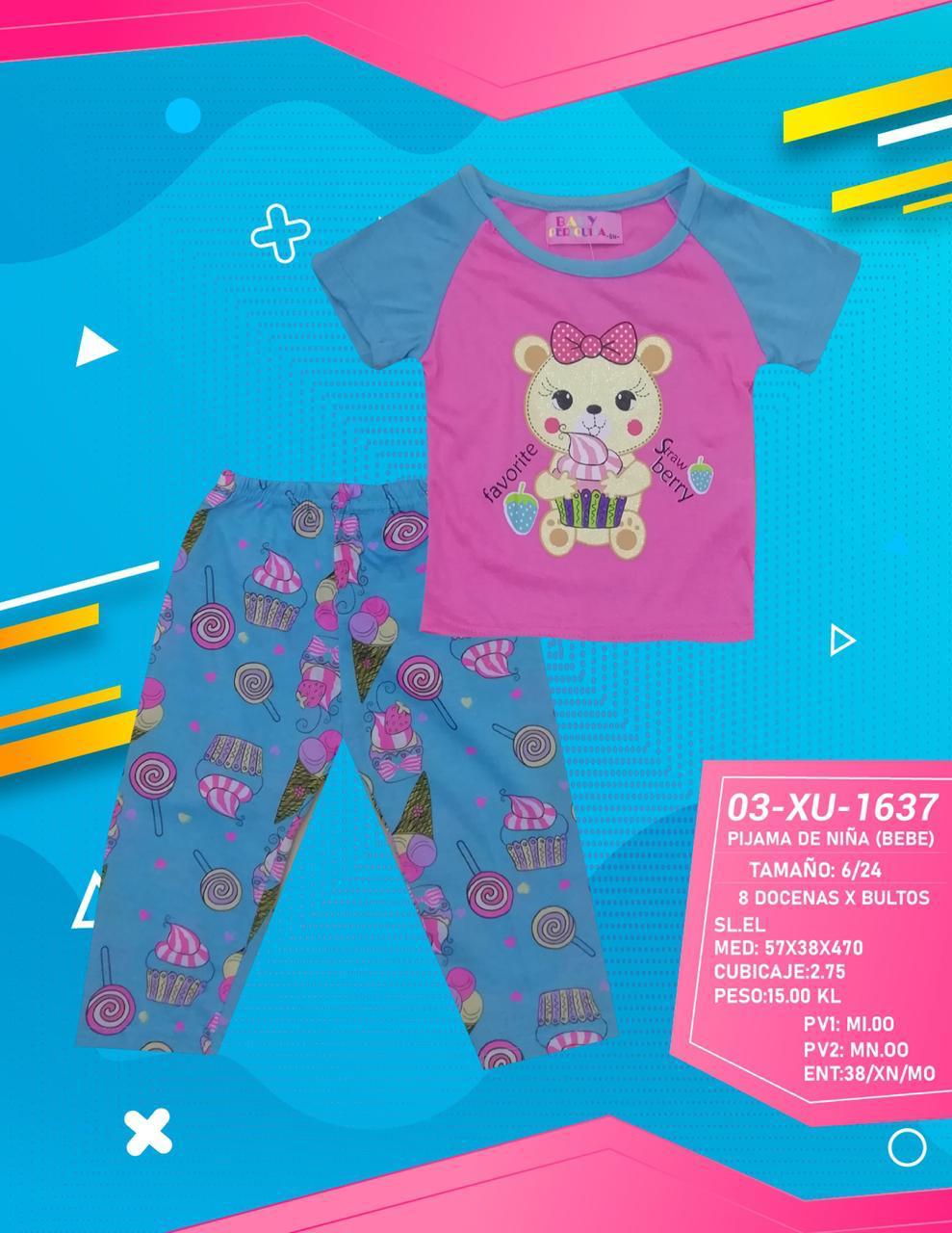 PIJAMA BABY PERIQUITA P/NIÑAS