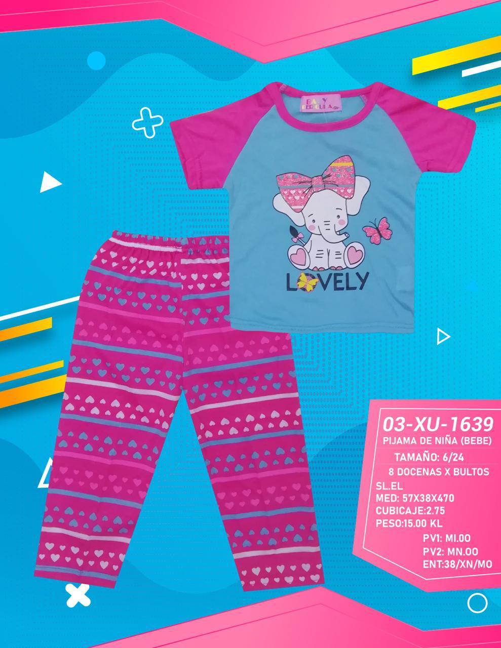 PIJAMA BABY PERIQUITA P/NIÑAS