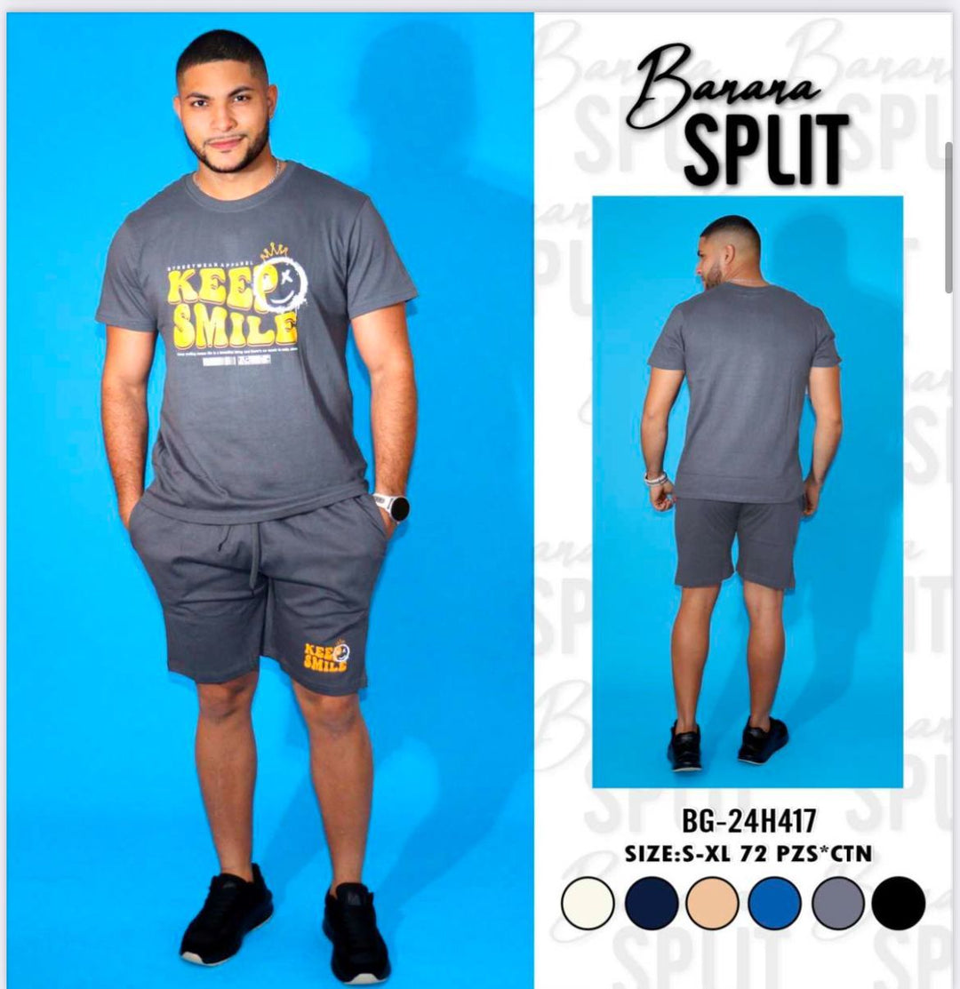 CONJUNTO SHORT BANANA SPLIT P/H
