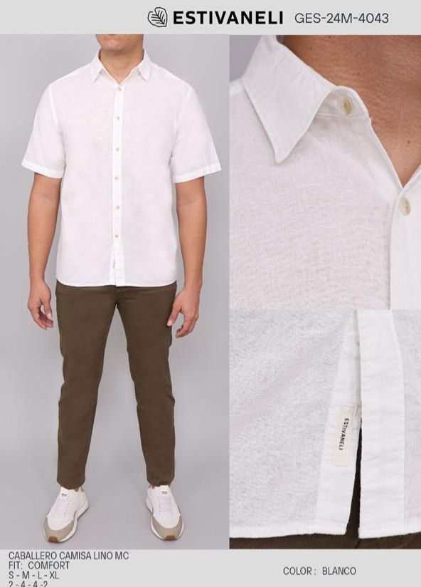CAMISA M/C ESTIVANELI S-XL