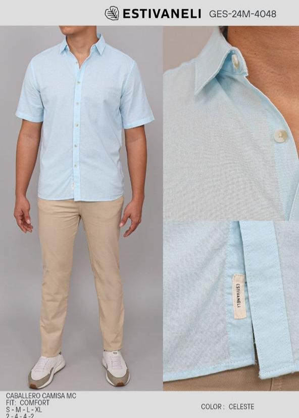 CAMISA M/C ESTIVANELI S-XL