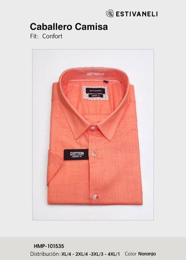 CAMISA ESTIVANELI M/C 1XL-4XL