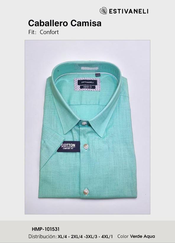 CAMISA ESTIVANELI M/C 1XL-4XL