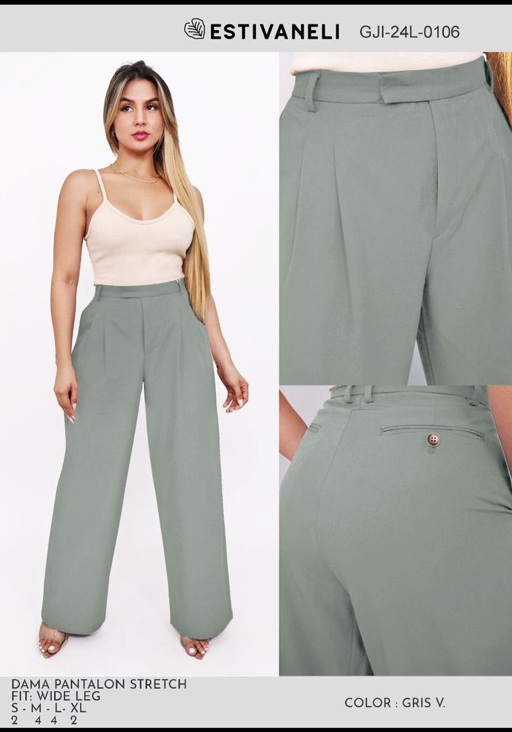 PANTALON WIDE LEG ESTIVANELI S-XL