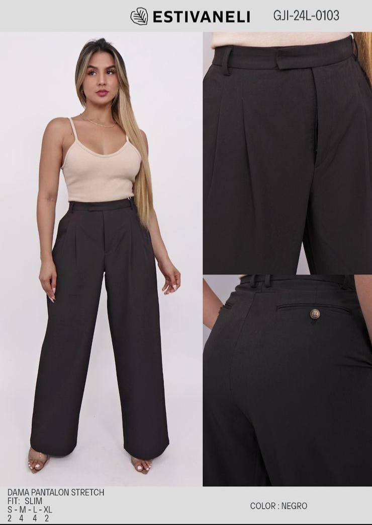 PANTALON WIDE LEG ESTIVANELI S-XL