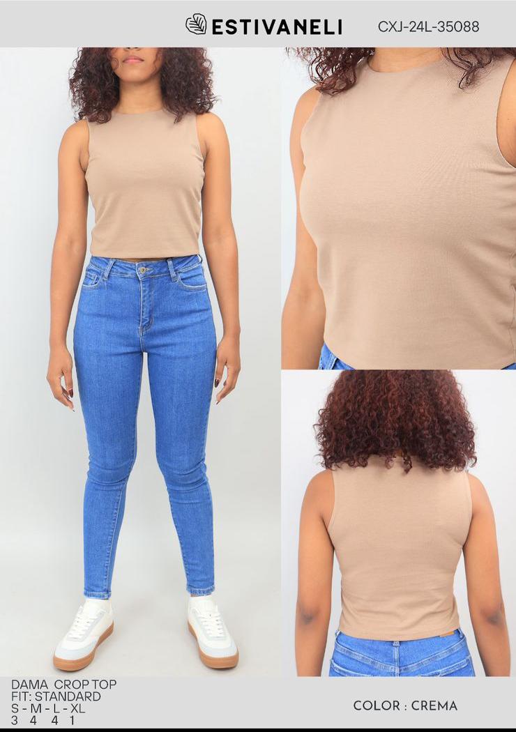 CROP TOP P/D ESTIVANELI S-XL