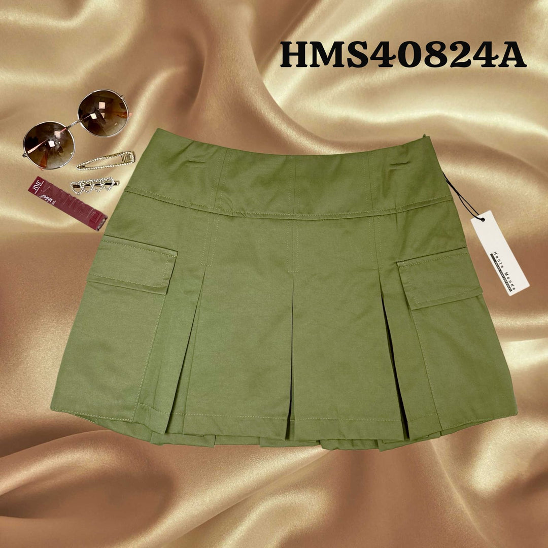 FALDA HAUTE MONDE PLEATED CARGO