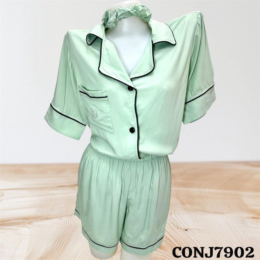 PIJAMA CORTA ADRIANA ARANGO CUELLO/BOTONES