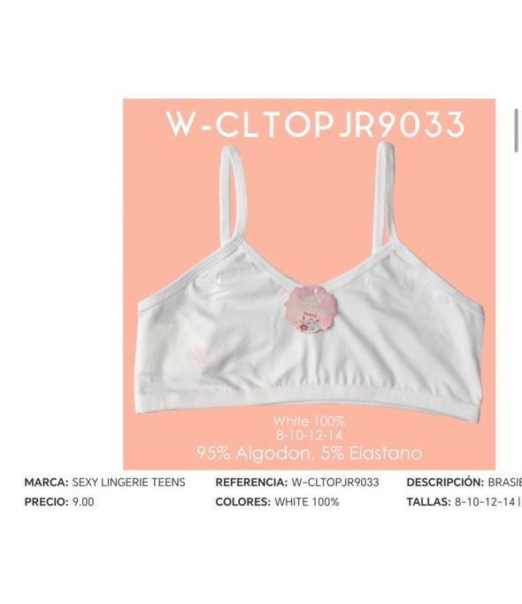 JUSTILLO ALGODÓN SEXY LINGERIE TEENS