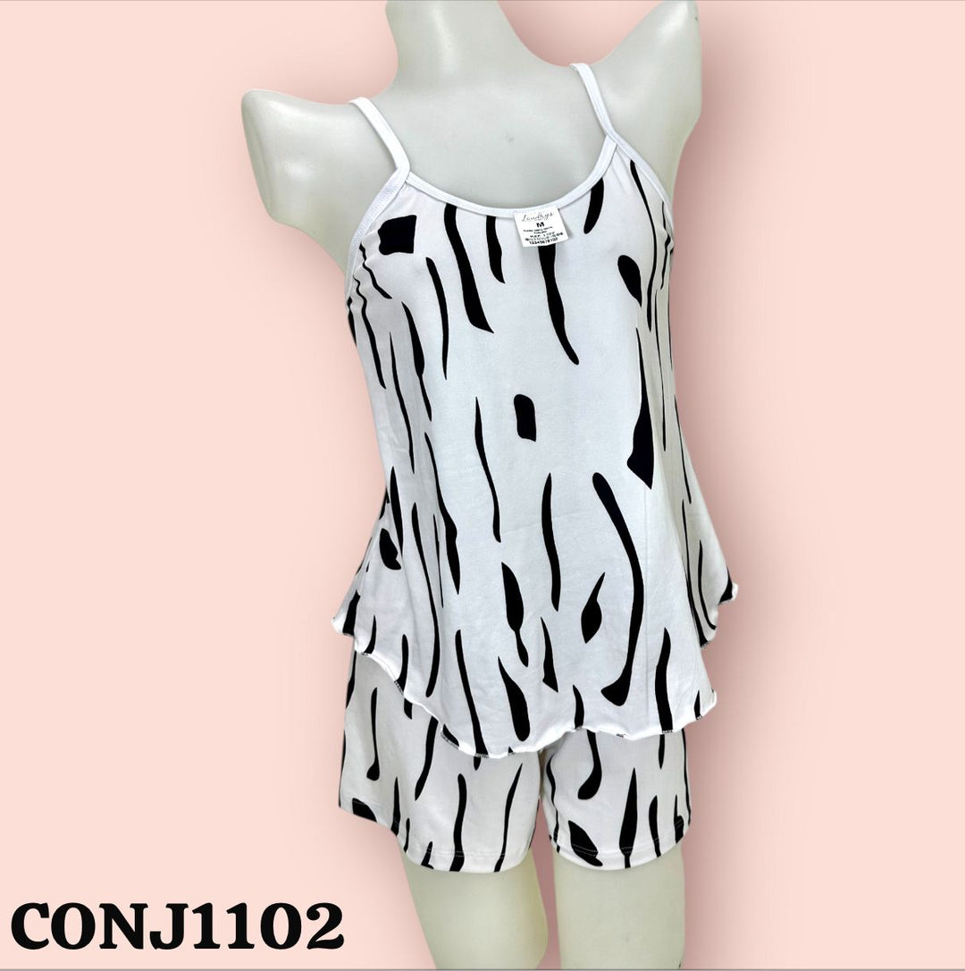 PIJAMA LONDRYS CORTA TIRITO DURAZNO-RIB S-L