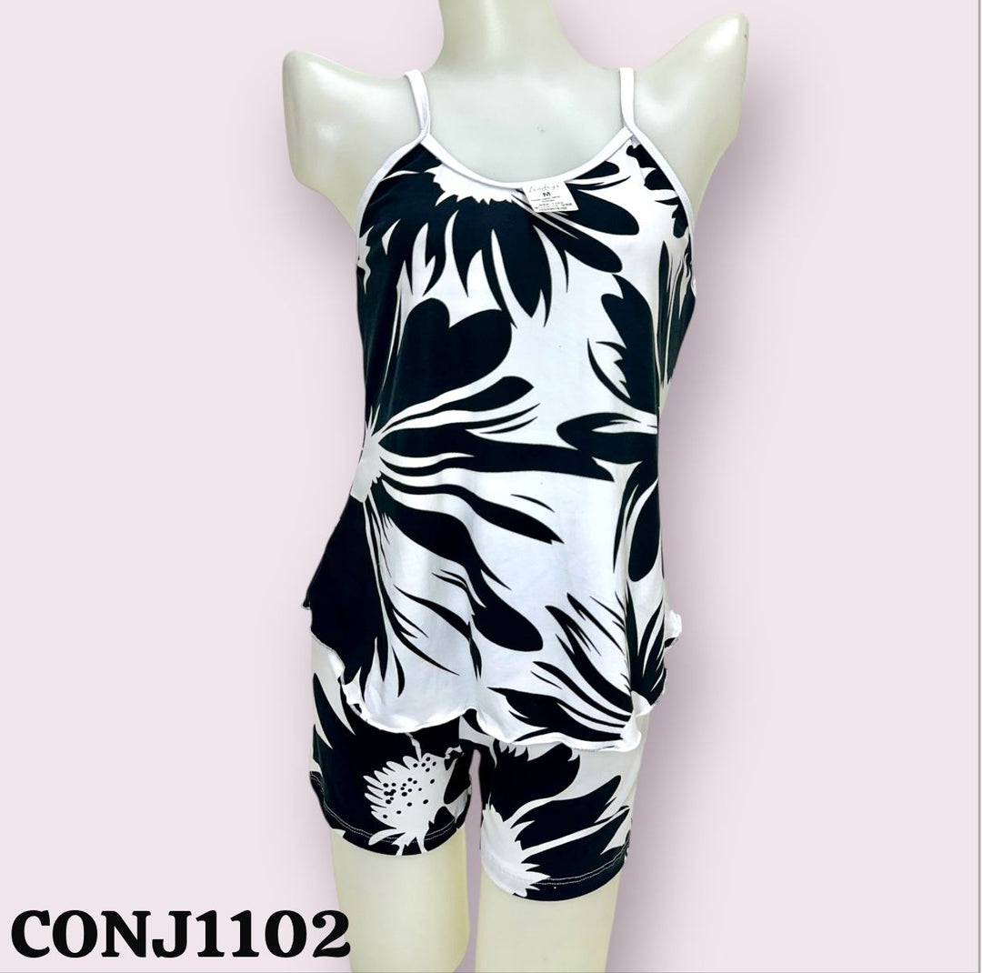 PIJAMA LONDRYS CORTA TIRITO DURAZNO-RIB S-L