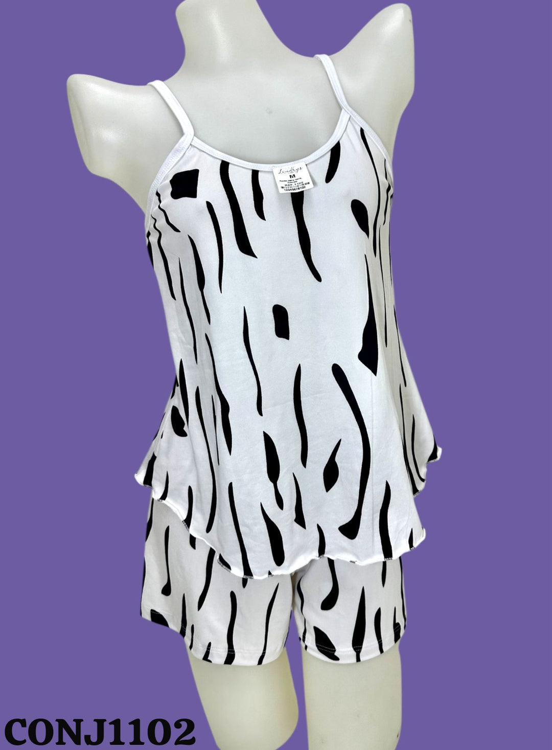 PIJAMA LONDRYS CORTA TIRITO DURAZNO-RIB S-L