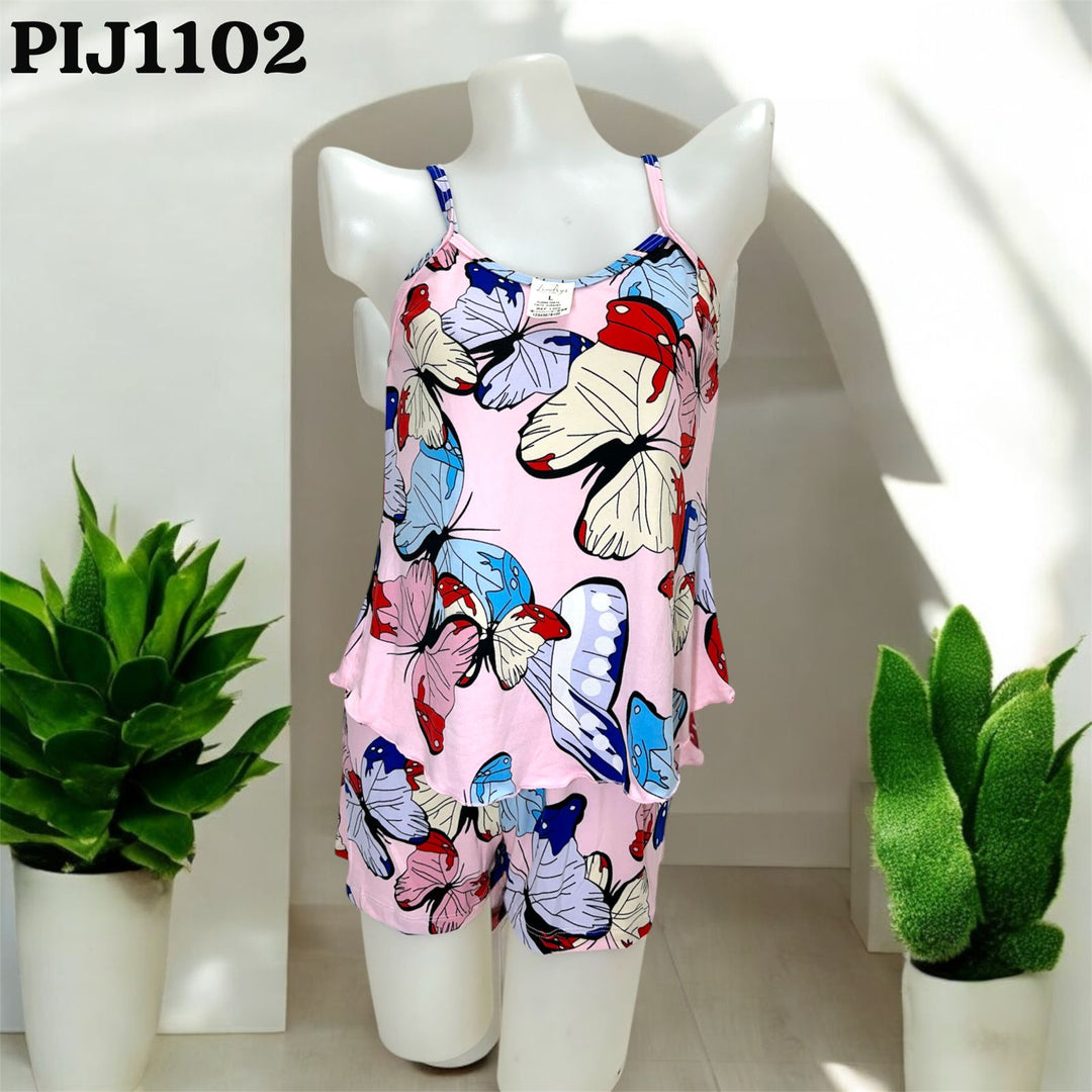 PIJAMA LONDRYS CORTA TIRITO DURAZNO -RIB S-L