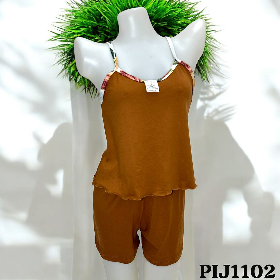PIJAMA LONDRYS CORTA TIRITO DURAZNO -RIB S-L