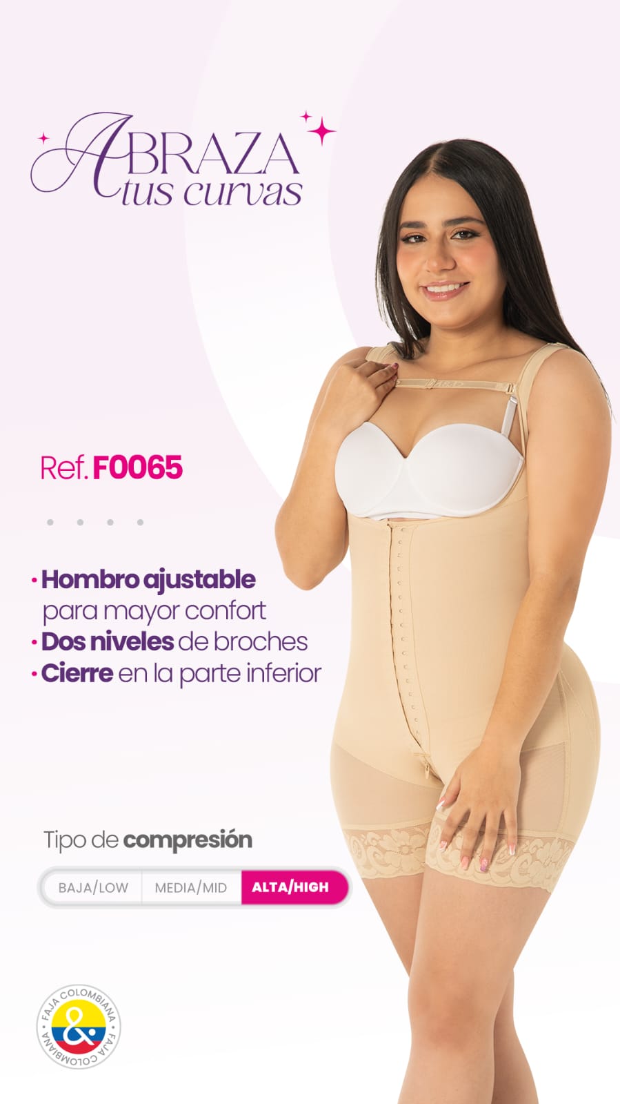 FAJA CORTA SENOS LIBRE AJUSTABLE ESP. CUB SILIC