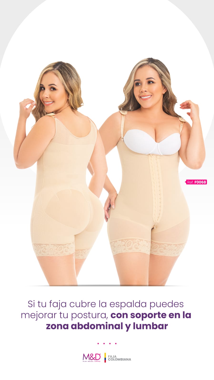 FAJA CORTA SENOS LIBRE ESPALDA CUBIERTA