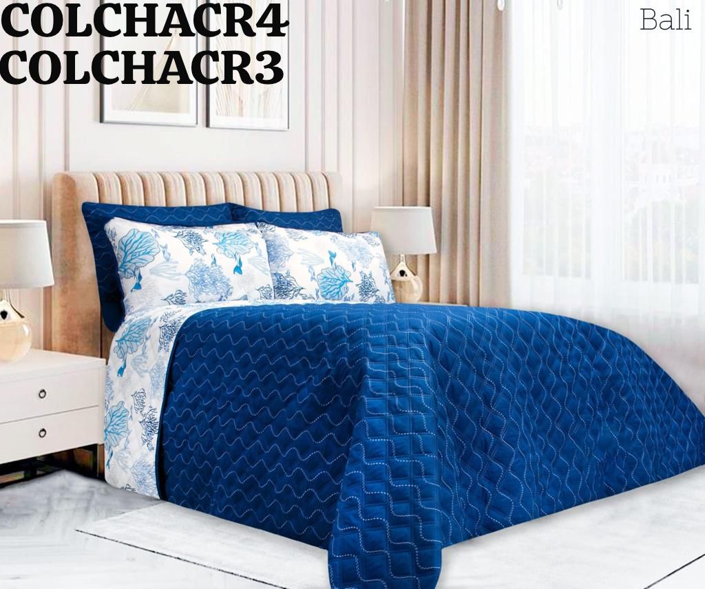 COLCHA RAGAZA ESTAMPADA KING REVERSIBLE