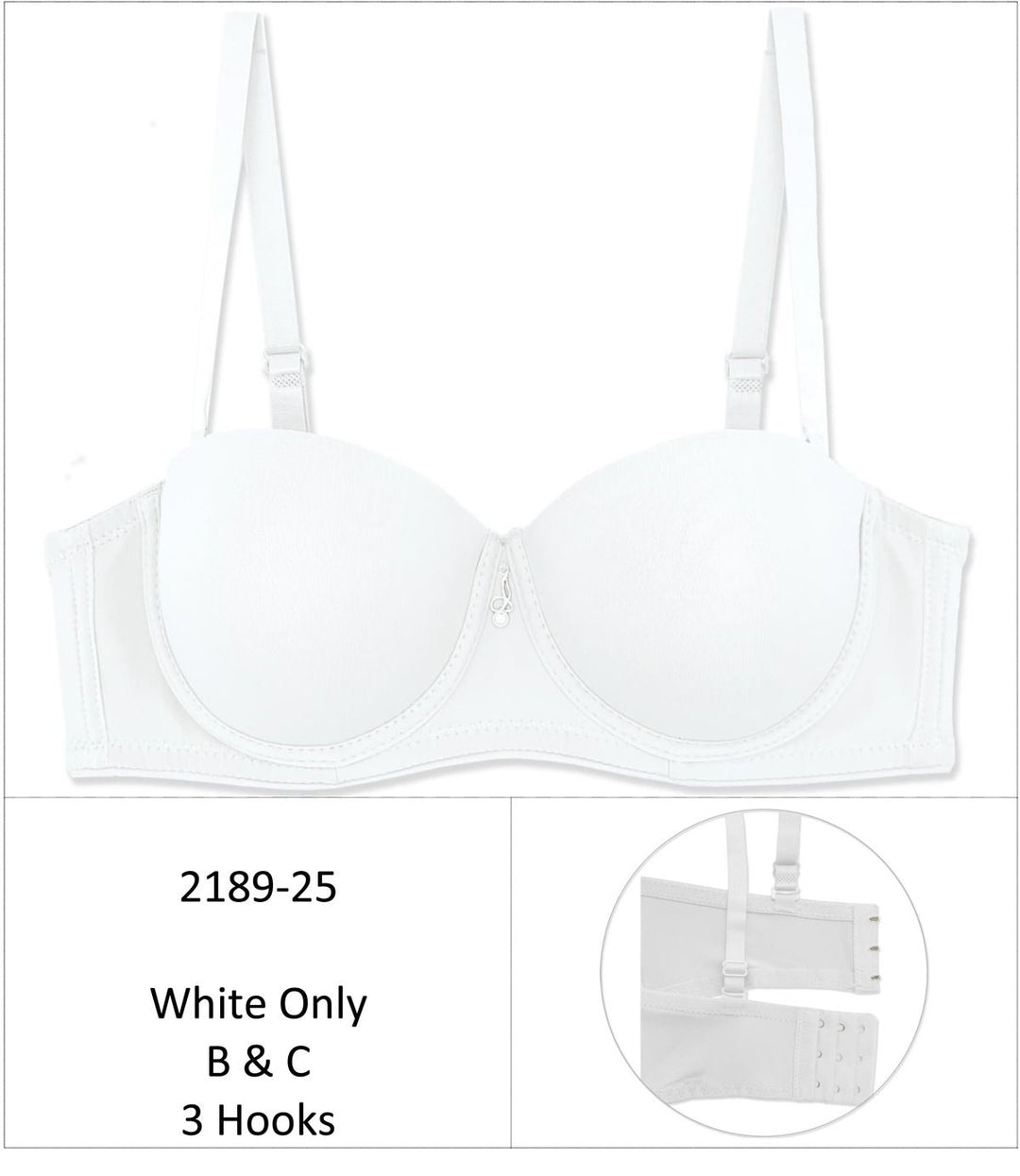 BRASIER LACY USA COPA C SOLO BLANCO