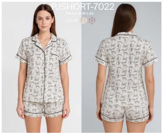 PIJAMA  JUBILE  LARGA CUELLO / BOTONES