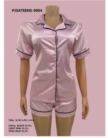 PIJAMA JUBILE SATIN  CORTA CUELLO / BOTONES
