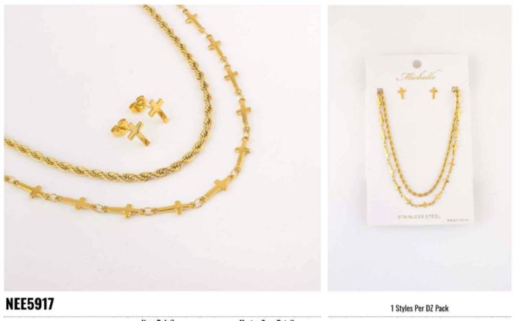 SET COLLAR Y ARETE MICHELLE USA