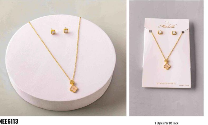 SET COLLAR Y ARETE MICHELLE USA