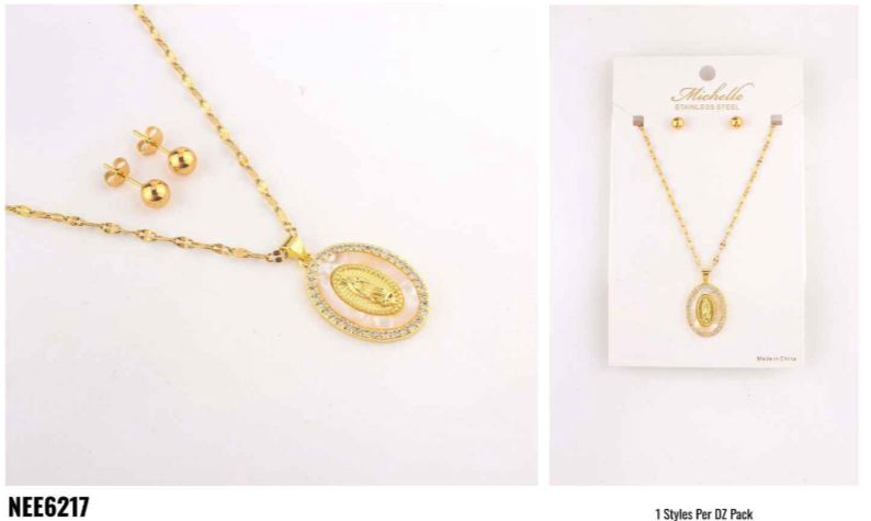 SET COLLAR Y ARETE MICHELLE USA