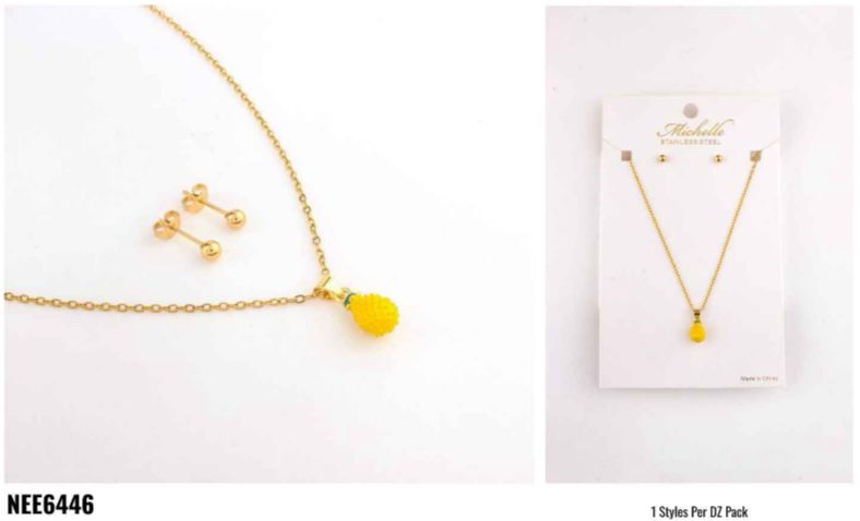 SET COLLAR Y ARETE MICHELLE USA