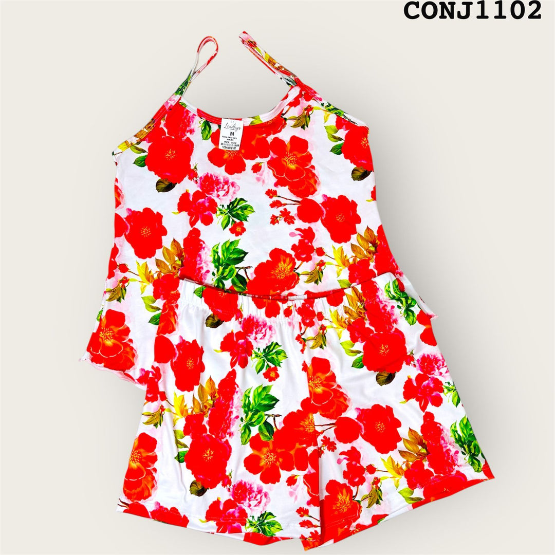 PIJAMA LONDRYS CORTA TIRITO DURAZNO-RIB S-L