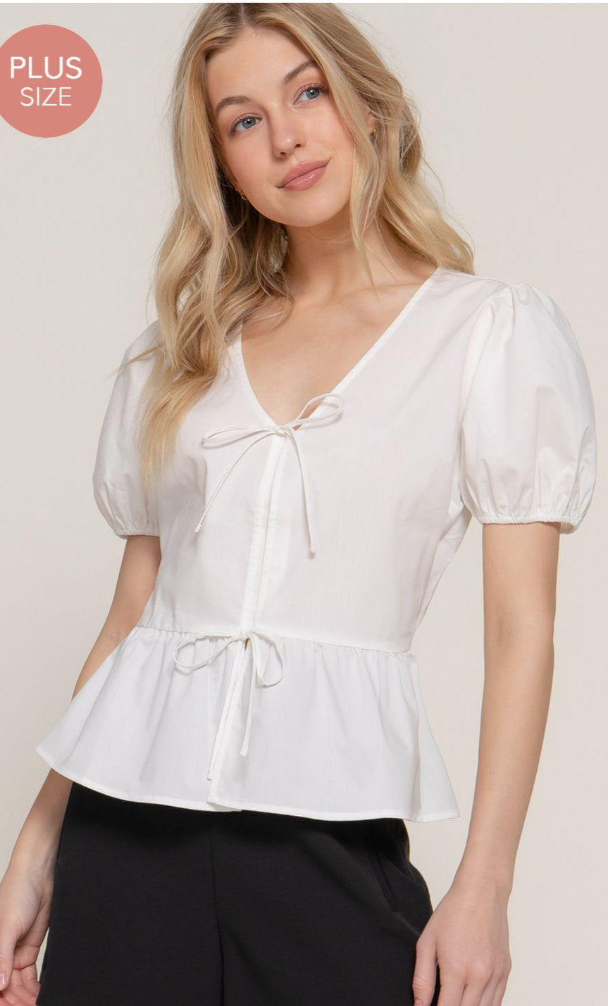 Blusa blanca plus size