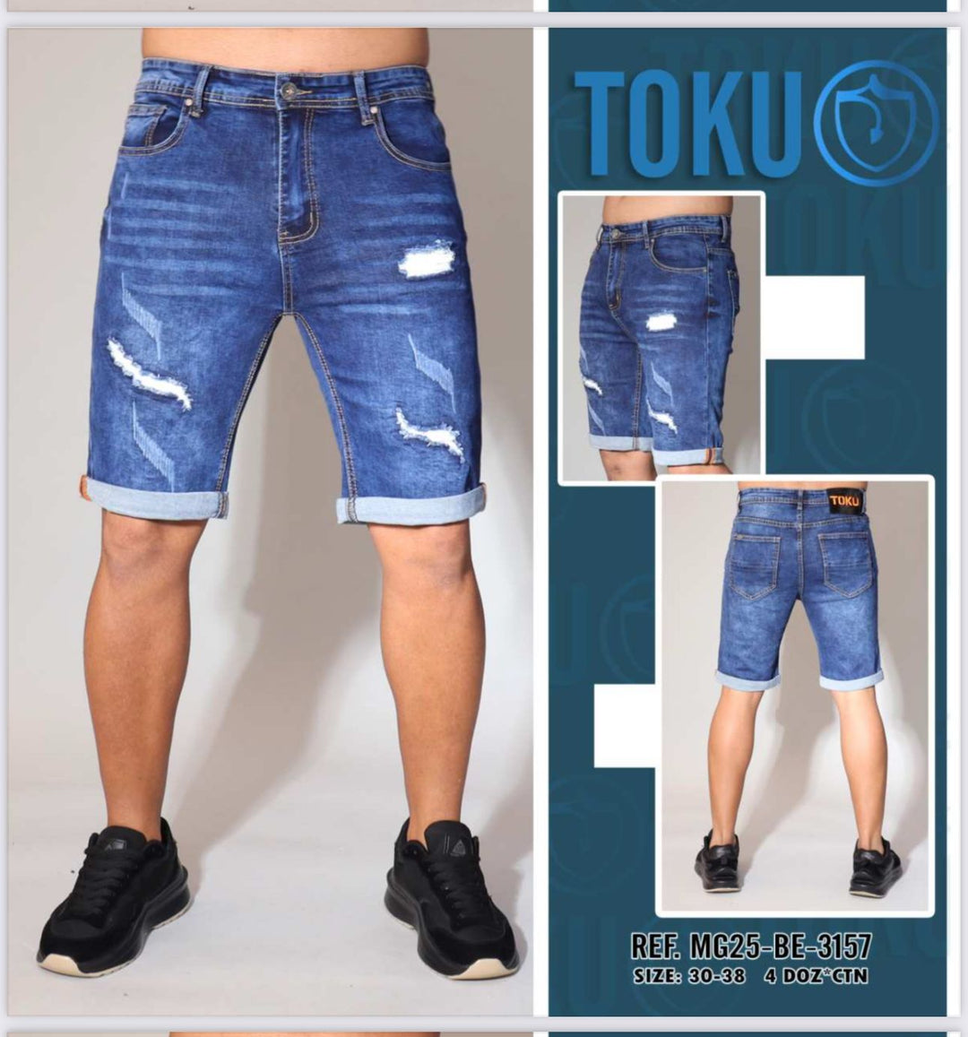 BERMUDA JEANS PARA HOMBRE ROTAS