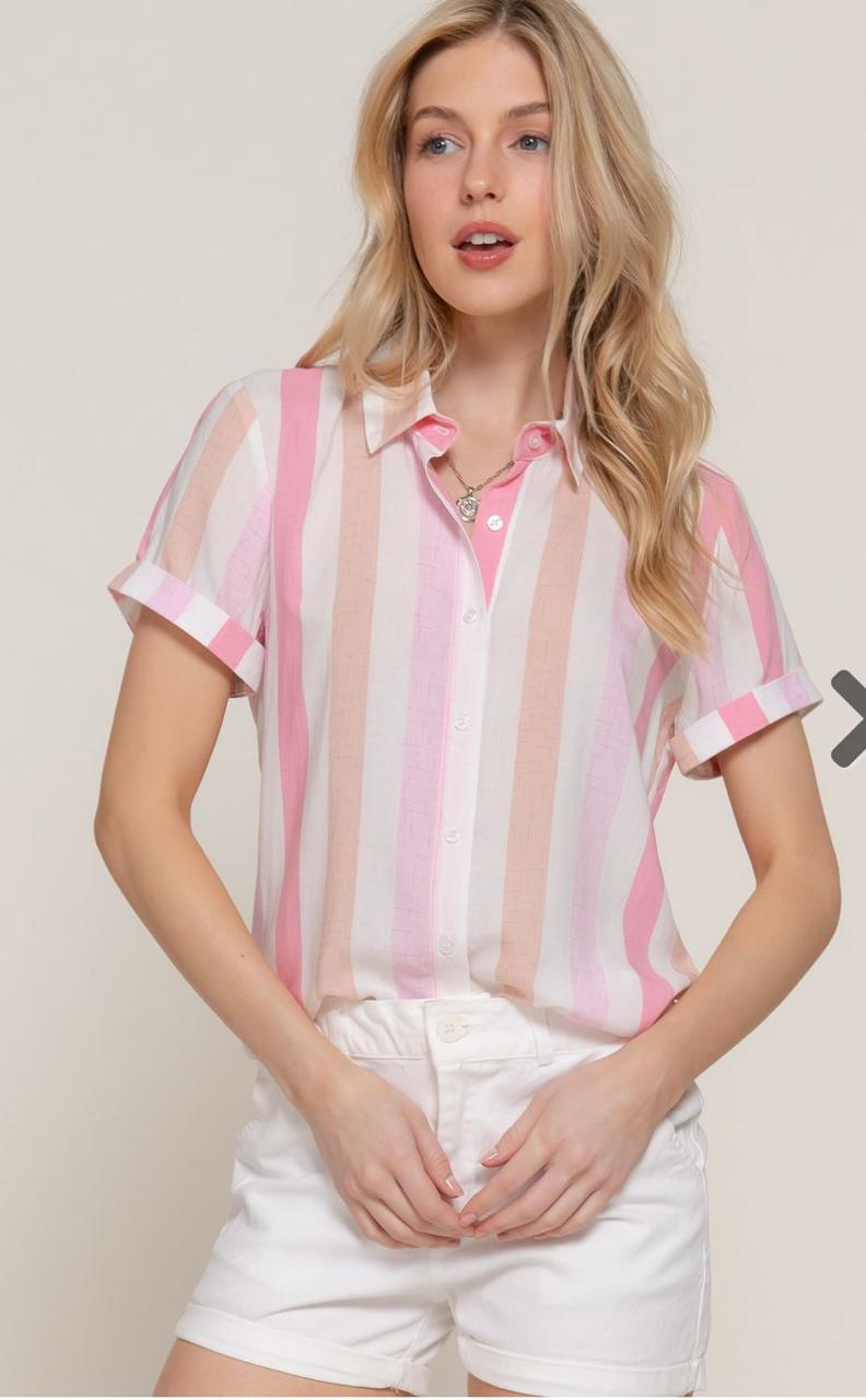 BLUSA PARA MUJER A RAYAS FRESCA