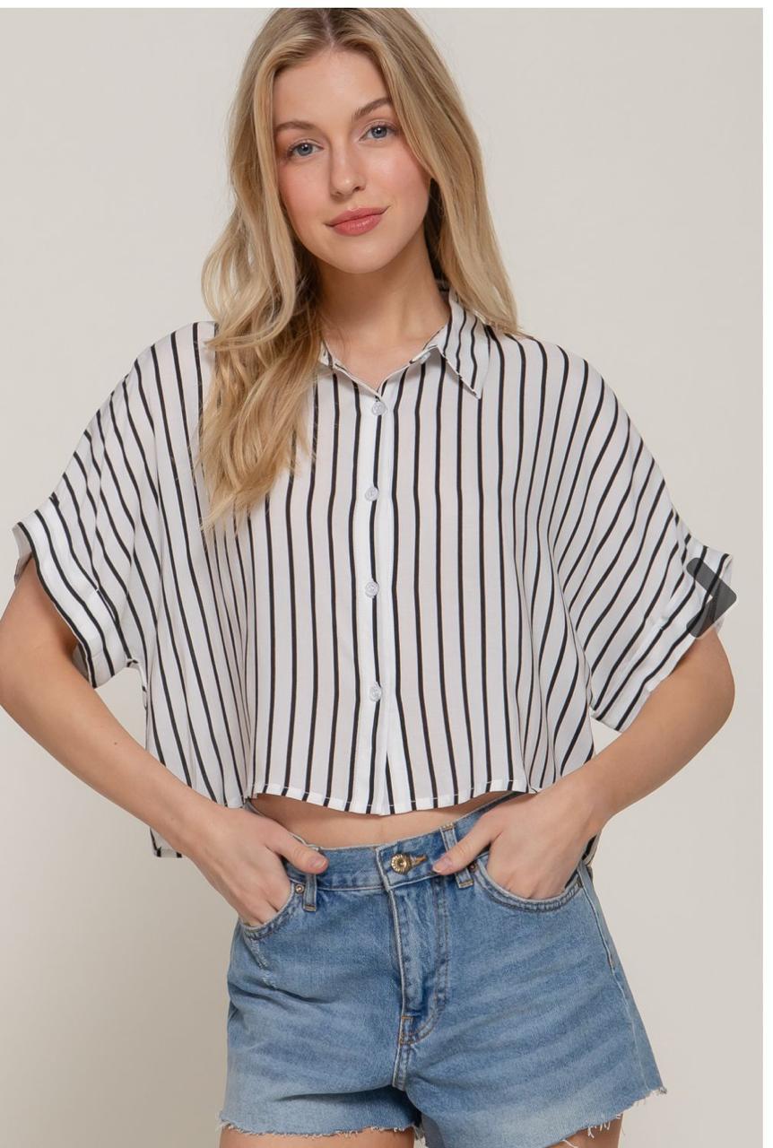 BLUSA A RAYAS PARA MUJER