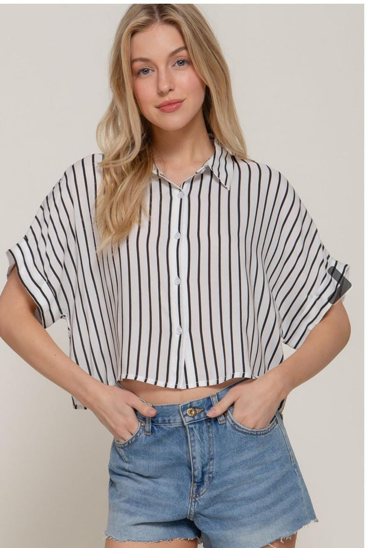 BLUSA A RAYAS PARA MUJER